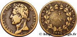 COLONIES FRANÇAISES - Charles X, pour la Guyane et le Sénégal 5 Centimes Charles X 1825 Paris - A