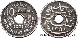 TUNISIE - PROTECTORAT FRANÇAIS 10 Centimes AH1351 1931 Paris