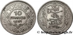 TUNISIE - PROTECTORAT FRANÇAIS 10 Francs au nom du Bey Ahmed datée 1350 1931 Paris