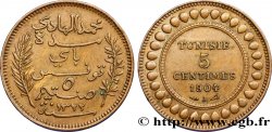 TUNISIA - FRENCH PROTECTORATE 5 Centimes AH1322 1904 Paris