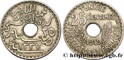 TUNISIA - FRENCH PROTECTORATE 25 Centimes AH1337 1919 Paris
