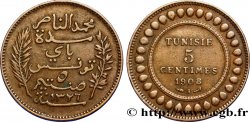 TUNISIA - FRENCH PROTECTORATE 5 Centimes AH1326 1908 Paris