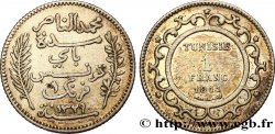 TUNISIA - FRENCH PROTECTORATE 1 Franc AH1329 1911 Paris