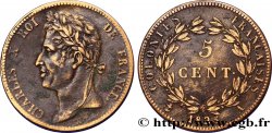 COLONIE FRANCESI - Carlo X, per Guyana e Senegal 5 Centimes Charles X 1825 Paris - A