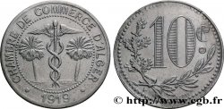 ALGERIEN 10 Centimes Chambre de Commerce d’Alger caducéee netre deux palmiers 1919