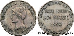 REUNION - Third Republic 50 Centimes 1896 sans atelier