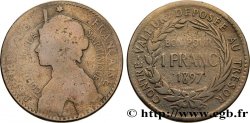 ÎLE DE LA MARTINIQUE Bon pour 1 Franc Colonie de la Martinique 1897 sans atelier