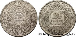 MAROC - PROTECTORAT FRANÇAIS 20 Francs AH 1347 1928 Paris