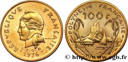 FRANZÖSISCHE-POLYNESIEN 100 Francs I.E.O.M. Marianne / paysage polynésien type IEOM 1976 Paris