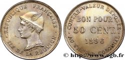 REUNION - Third Republic 50 centimes 1896 Paris
