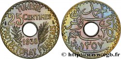 TUNISIA - FRENCH PROTECTORATE 25 Centimes 1938 Paris