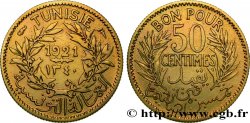 TUNISIE - PROTECTORAT FRANÇAIS Bon pour 50 Centimes 1921 Paris