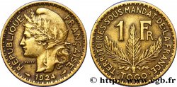 TOGO - FRANZÖSISCHE MANDAT 1 Franc 1924 Paris