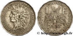 GUADELOUPE Bon pour 1 Franc indien caraïbe / canne à sucre 1921