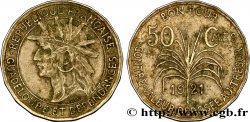 GUADELOUPE Bon pour 50 Centimes indien caraïbe / canne à sucre 1921