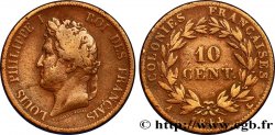 COLONIE FRANCESI - Luigi Filippo, per Isole Marchesi 10 Centimes Louis-Philippe 1844 Paris