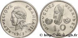NUEVAS HÉBRIDAS (VANUATU desde 1980) Essai de 10 Francs Marianne / masque 1967 Paris