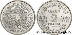 MARUECOS - PROTECTORADO FRANCÉS Essai de 2 Francs AH 1370 1951 Paris