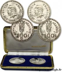 NOUVELLES HÉBRIDES (VANUATU depuis 1980) Coffret de présentation de deux essais de 100 Francs 1966 Paris