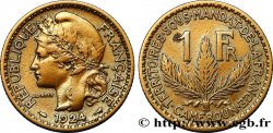 CAMERUN - Mandato Francese 1 Franc 1924 Paris