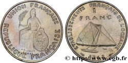 POLYNÉSIE FRANÇAISE - Océanie française 1 Essai de 1 Franc type au listel en relief 1948 Paris