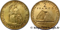 POLYNÉSIE FRANÇAISE - Océanie française Essai de 2 Francs avec listel en relief 1948 Paris