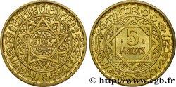 MAROC - PROTECTORAT FRANÇAIS 5 Francs AH 1365 1946 Paris