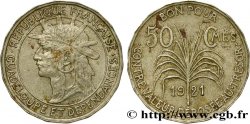 GUADELUPA Bon pour 50 Centimes indien caraïbe / canne à sucre 1921