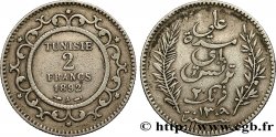 TUNISIA - FRENCH PROTECTORATE 2 Francs AH1309 1892 Paris - A