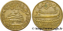 LIBAN - TROISIÈME RÉPUBLIQUE 5 Piastres État du Grand Liban 1940