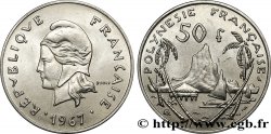 POLYNÉSIE FRANÇAISE 50 Francs Marianne / paysage polynésien 1967 Paris