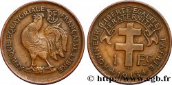 AFRIQUE ÉQUATORIALE FRANÇAISE - FRANCE LIBRE 1 Franc 1943 Prétoria TTB+