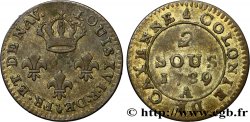 GUYANA FRANCESA 2 Sous colonies de Cayenne 4e type 1789 Paris - A