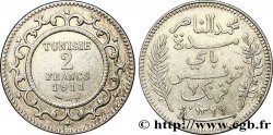 TUNISIA - French protectorate 2 Francs AH1329 1911 Paris - A