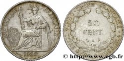 INDOCHINE FRANÇAISE 20 Centièmes 1929 Paris