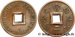 FRANZÖSISCHE-INDOCHINA 1 Sapèque (1/500 de Piastre) 1901 Paris