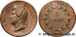 COLONIES FRANÇAISES - Louis-Philippe pour la Guadeloupe 5 Centimes Louis Philippe Ier 1839 Paris - A