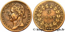COLONIE FRANCESI - Carlo X, per Guyana 5 Centimes Charles X 1829 Paris - A