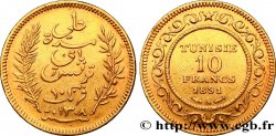 TUNISIE - PROTECTORAT FRANÇAIS 10 Francs or Bey Ali AH1308 1891 Paris