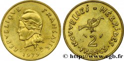 NOUVELLES HÉBRIDES (VANUATU depuis 1980) 2 Francs I. E. O. M. Marianne / oiseau 1979 Paris