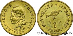 NOUVELLES HÉBRIDES (VANUATU depuis 1980) 1 Franc Marianne / oiseau 1982 Paris