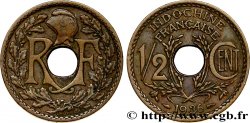 INDOCHINE FRANÇAISE 1/2 Centième 1936 Paris