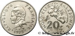 NEUKALEDONIEN 20 Francs I.E.O.M. Marianne / zébus d’élevage de Nouvelle Calédonie 1972 Paris