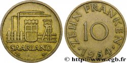 SAARLAND 10 Franken 1954 Paris 