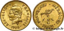 NUOVO EBRIDI (VANUATU dopo1980) 1 Franc Marianne / oiseau 1970 Paris