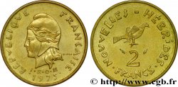 NOUVELLES HÉBRIDES (VANUATU depuis 1980) 2 Francs I. E. O. M. Marianne / oiseau 1975 Paris