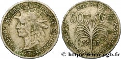 GUADELOUPE Bon pour 50 Centimes indien caraïbe / canne à sucre 1903