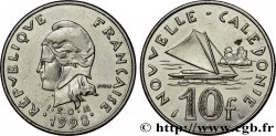 NUOVA CALEDONIA 10 Francs I.E.O.M. Marianne / paysage maritime néo-calédonien avec pirogue à voile 1998 Paris