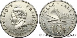 NEW CALEDONIA 10 Francs I.E.O.M. Marianne / paysage maritime néo-calédonien avec pirogue à voile  1992 Paris