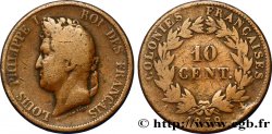 FRENCH COLONIES - Louis-Philippe for Guadeloupe 10 Centimes Louis Philippe Ier 1839 Paris - A